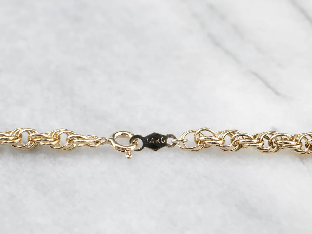 14K Gold Twisting Rope Chain