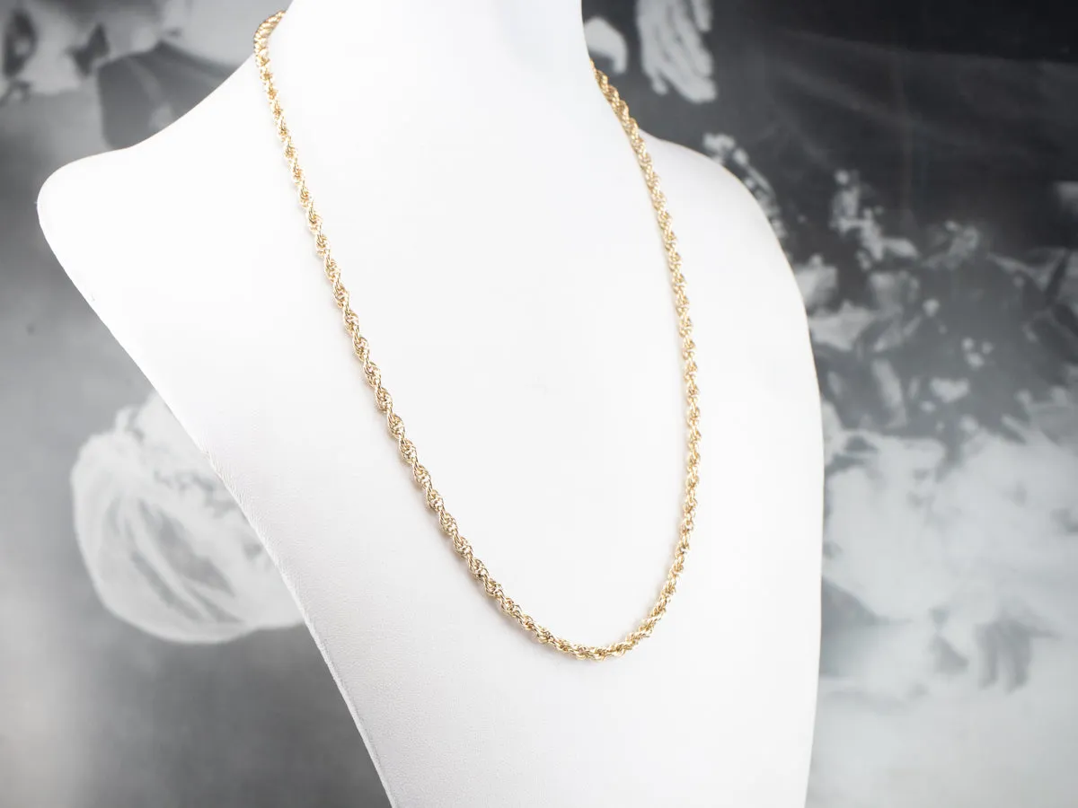 14K Gold Twisting Rope Chain