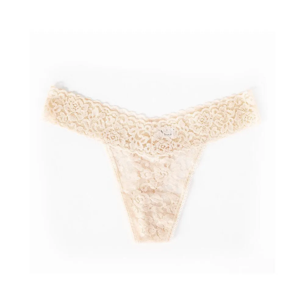 2-Pack, Mid-Rise Lace Thong