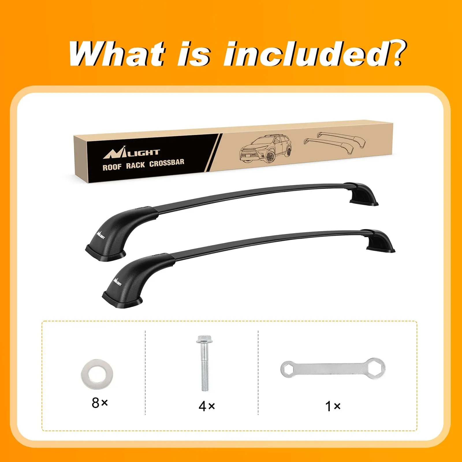 2014-2019 Toyota Highlander XLE Limited SE Aluminum Heavy Duty Roof Rack Cross Bars