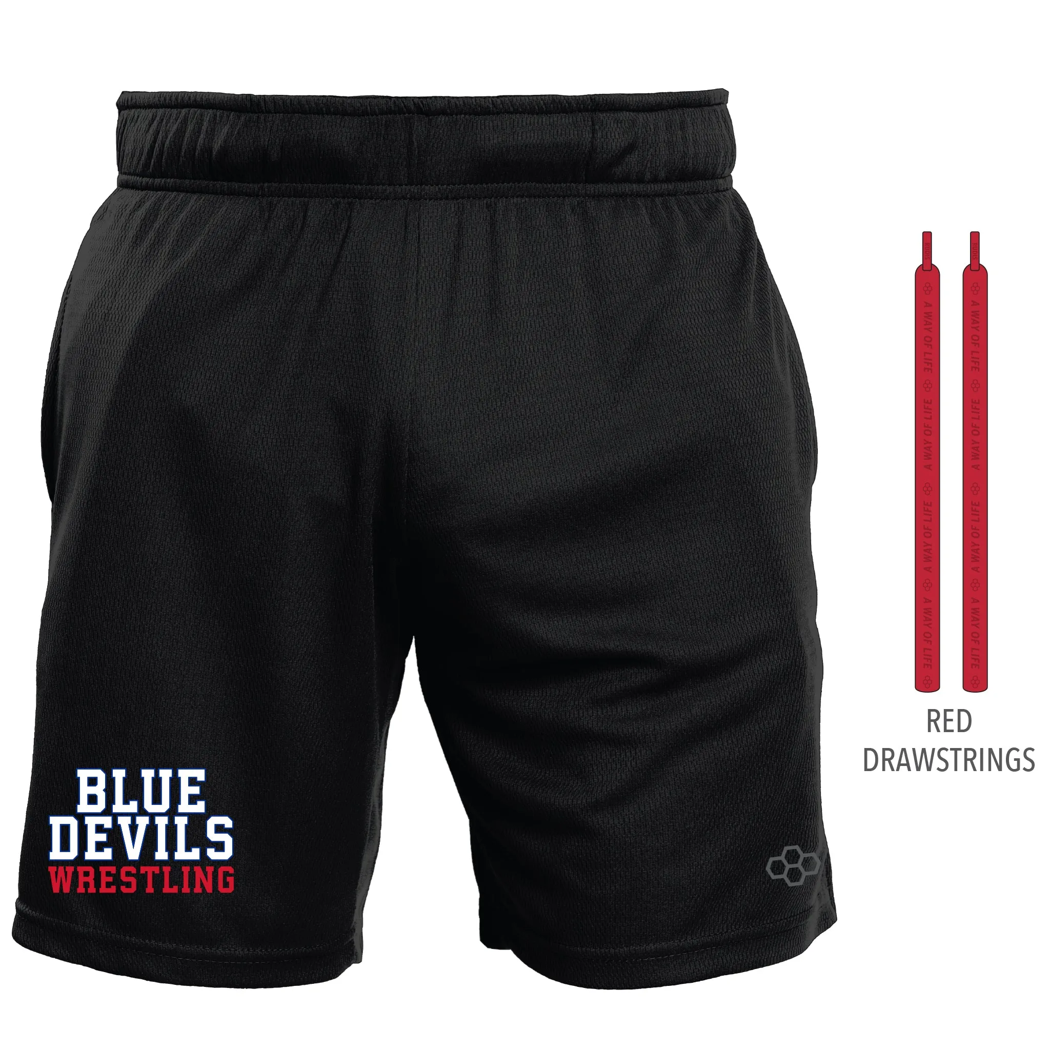 8" Mesh Shorts-Unisex--Springfield Blue Devils Team Store