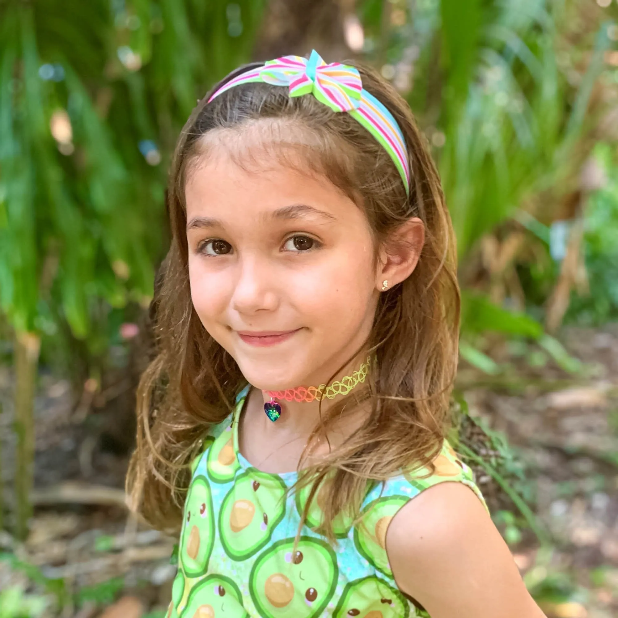 Adjustable No Slip Striped Bow Headband