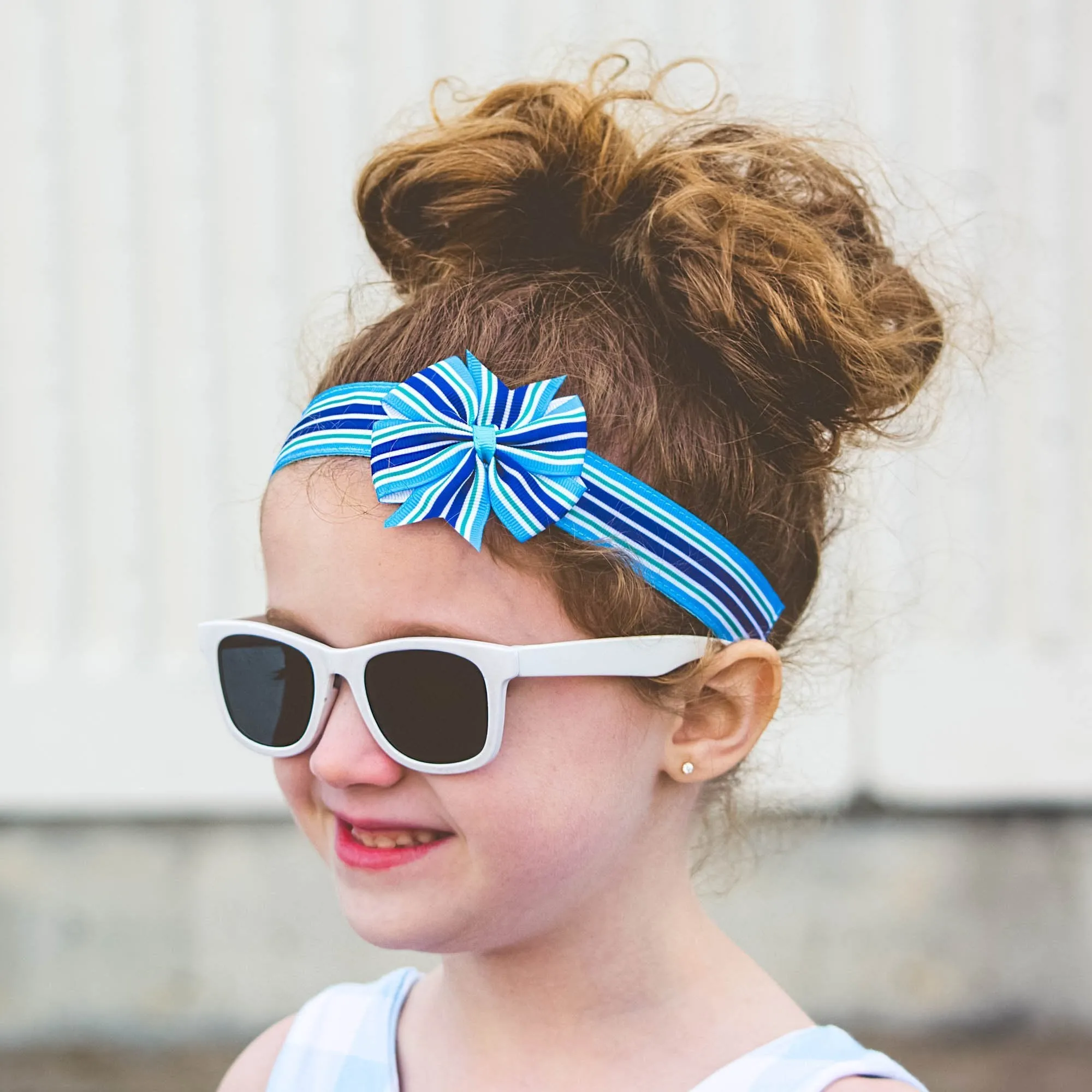 Adjustable No Slip Striped Bow Headband