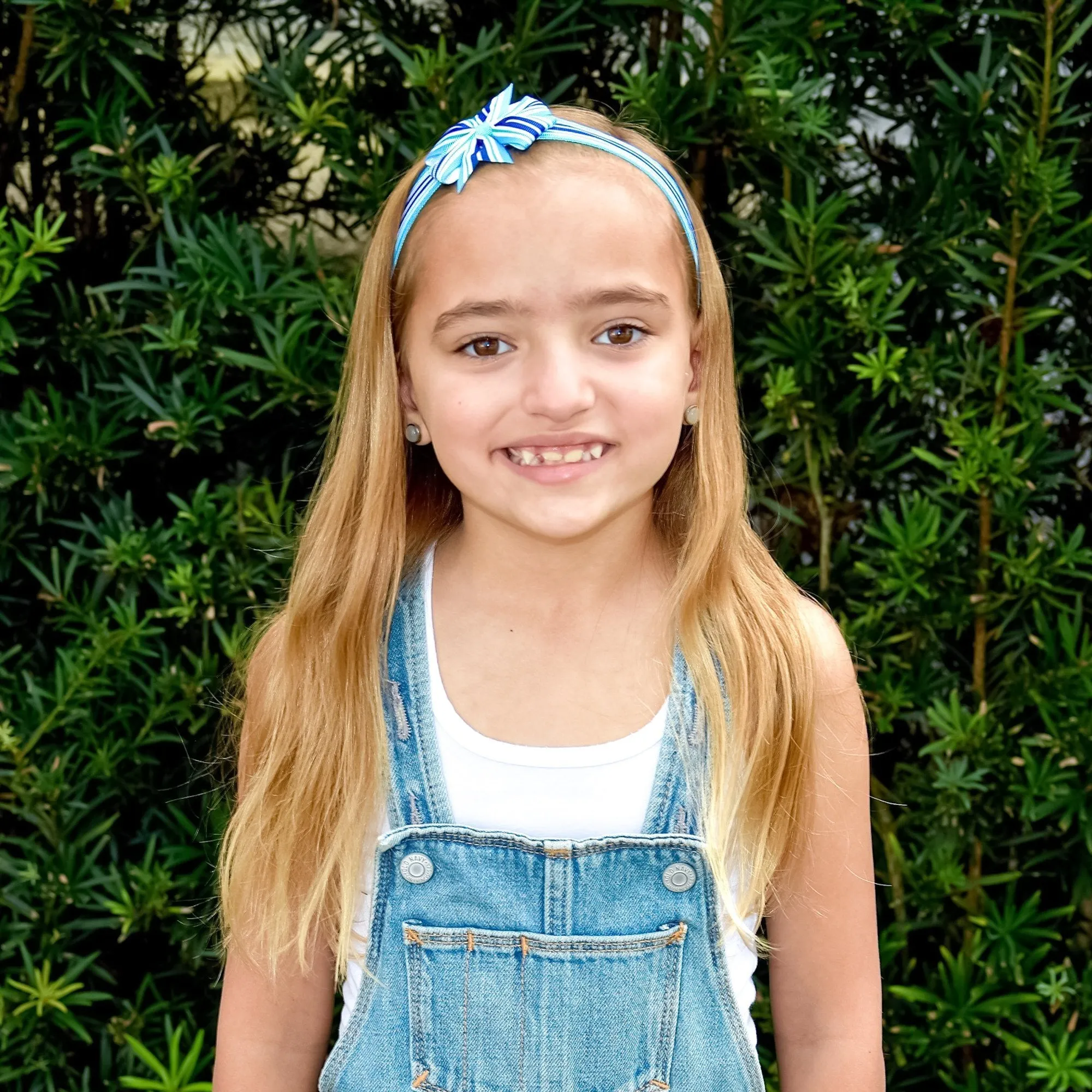 Adjustable No Slip Striped Bow Headband