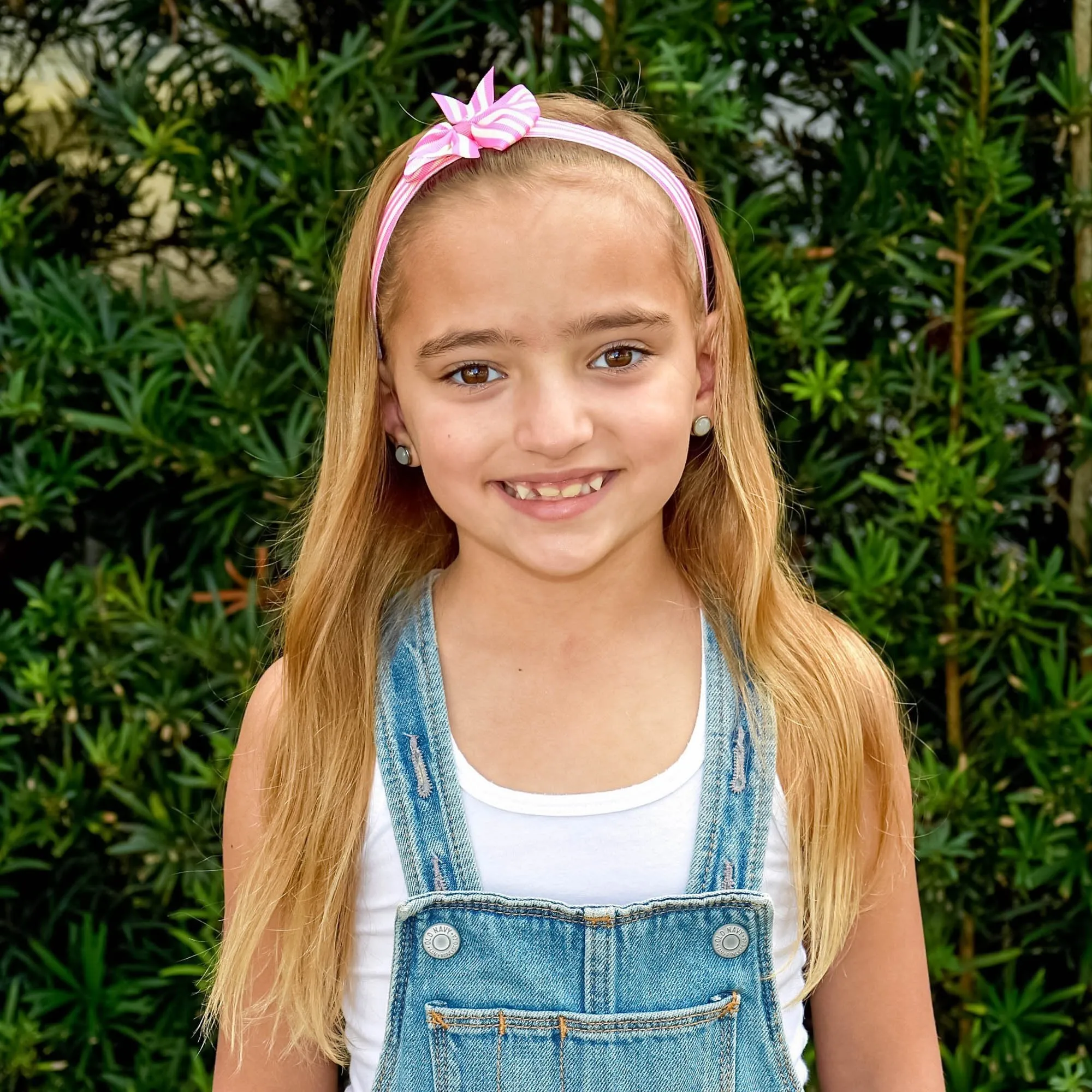 Adjustable No Slip Striped Bow Headband