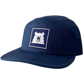 Adult 5 Panel Hat - Navy with Navy Framed Bear