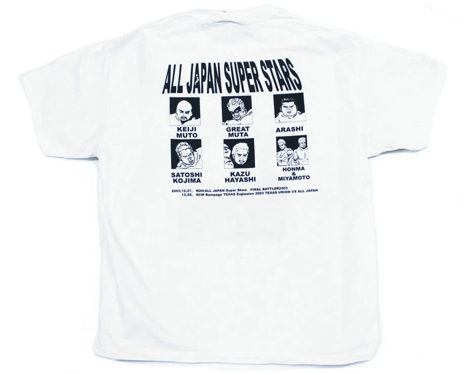 AJPW/ROH GREAT MUTA / LEG LOCK COMICS T-SHIRT L