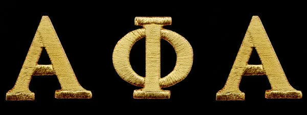 Alpha Gold Letter Set Patches 1 Inch