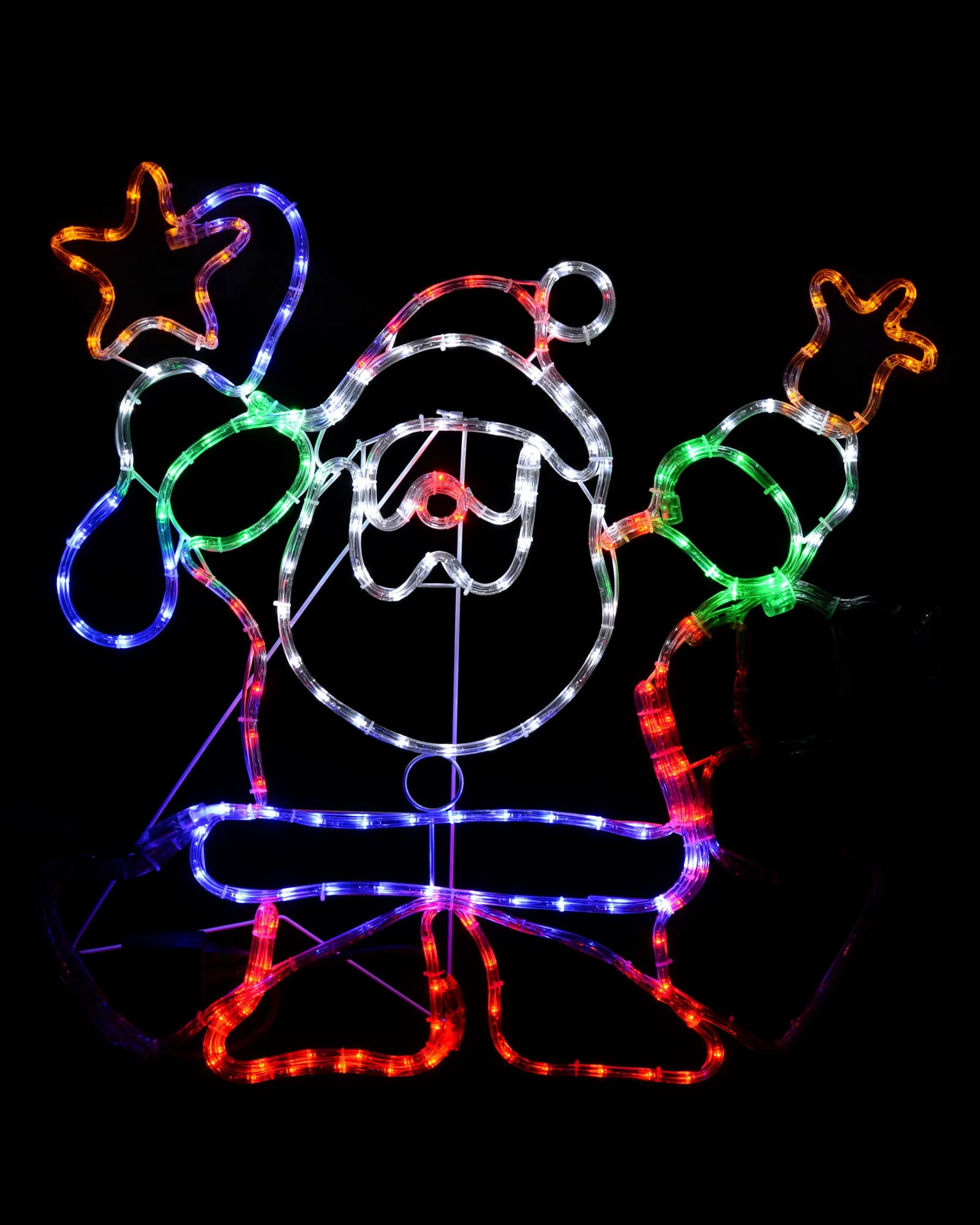 Animated Santa Rope Light Silhouette, 90 cm