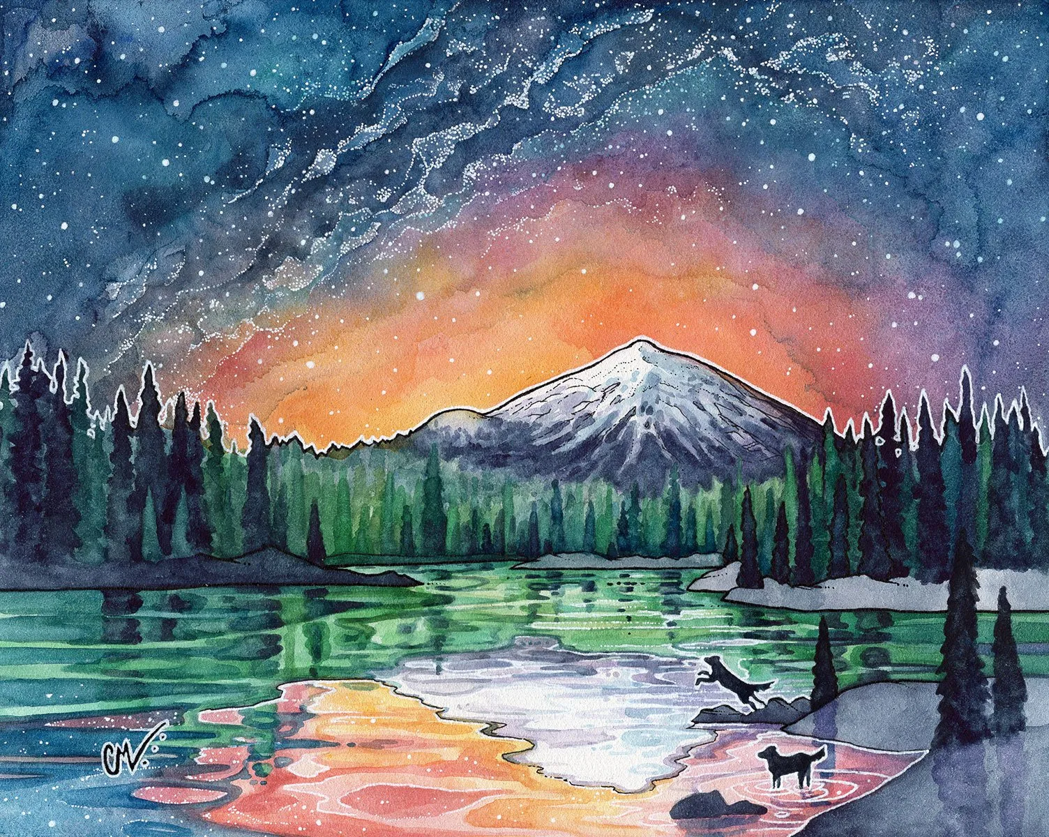 Artist Series Trucker Hat - Sparks Lake by Christina McKeown