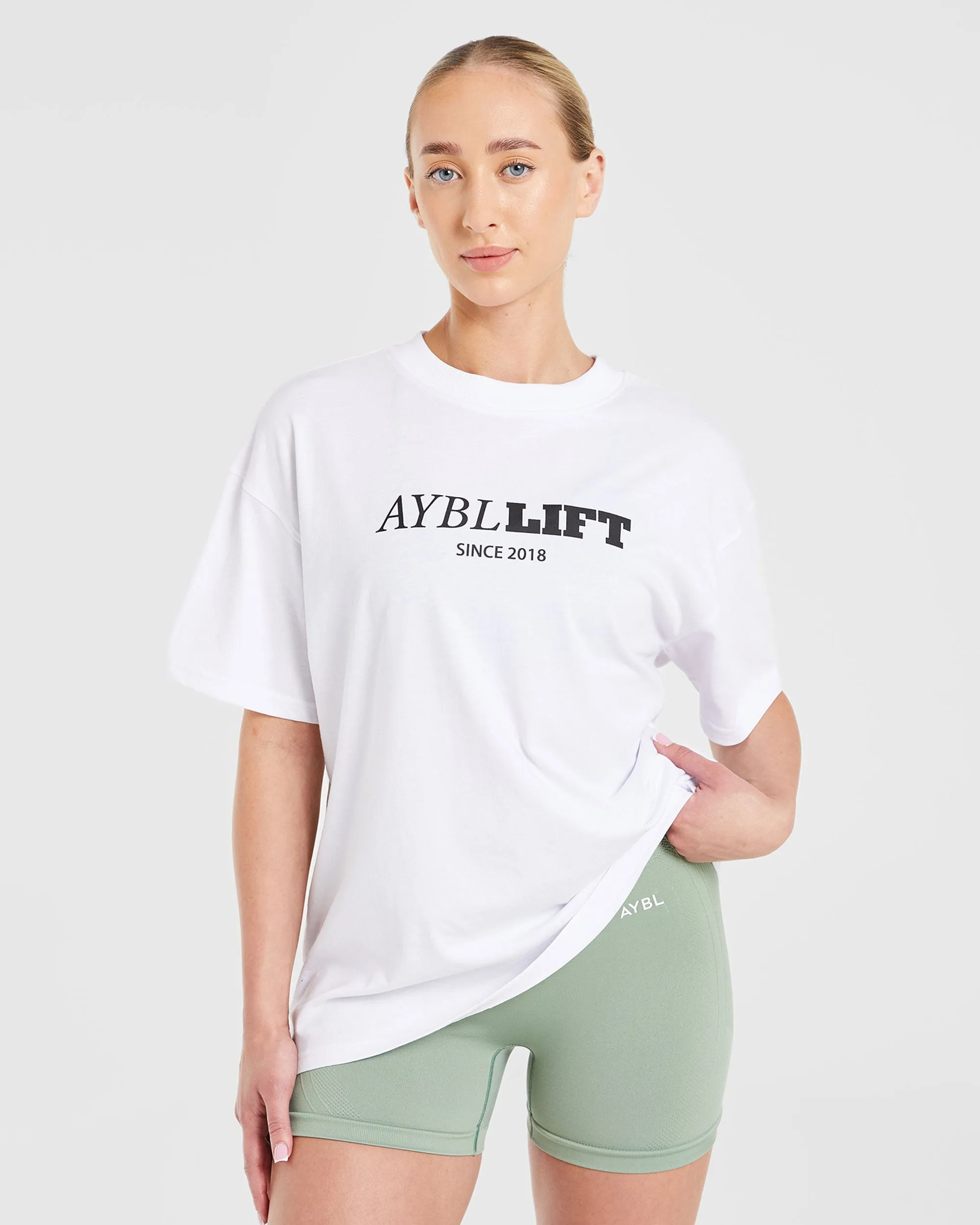 AYBL Lift Oversized T Shirt - White