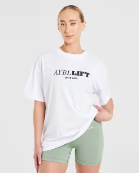 AYBL Lift Oversized T Shirt - White