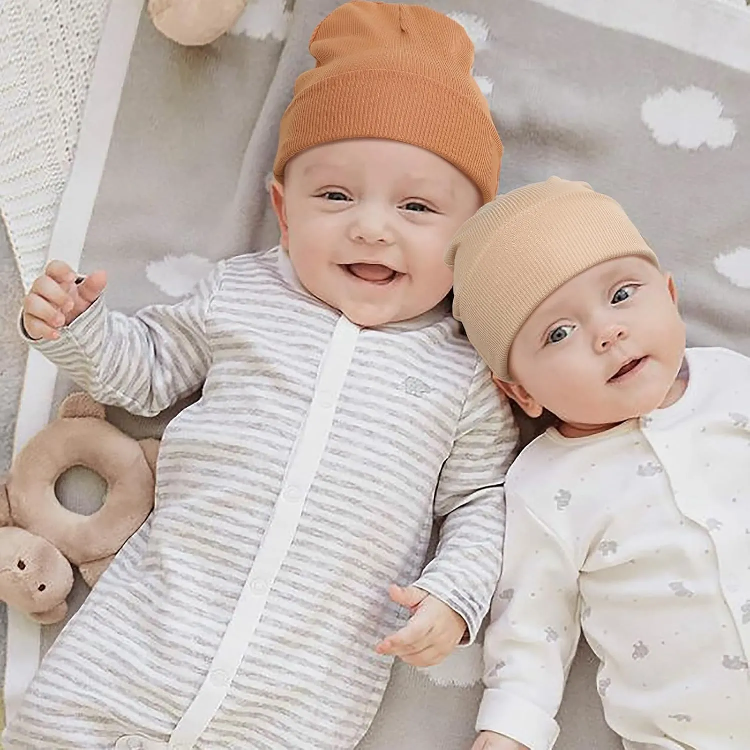 Baby Newborn Hats for Unisex Infant Toddler Soft Beanie Warm Cap Newborn Hospital Hats for Baby Boy Girl 0-24 Months