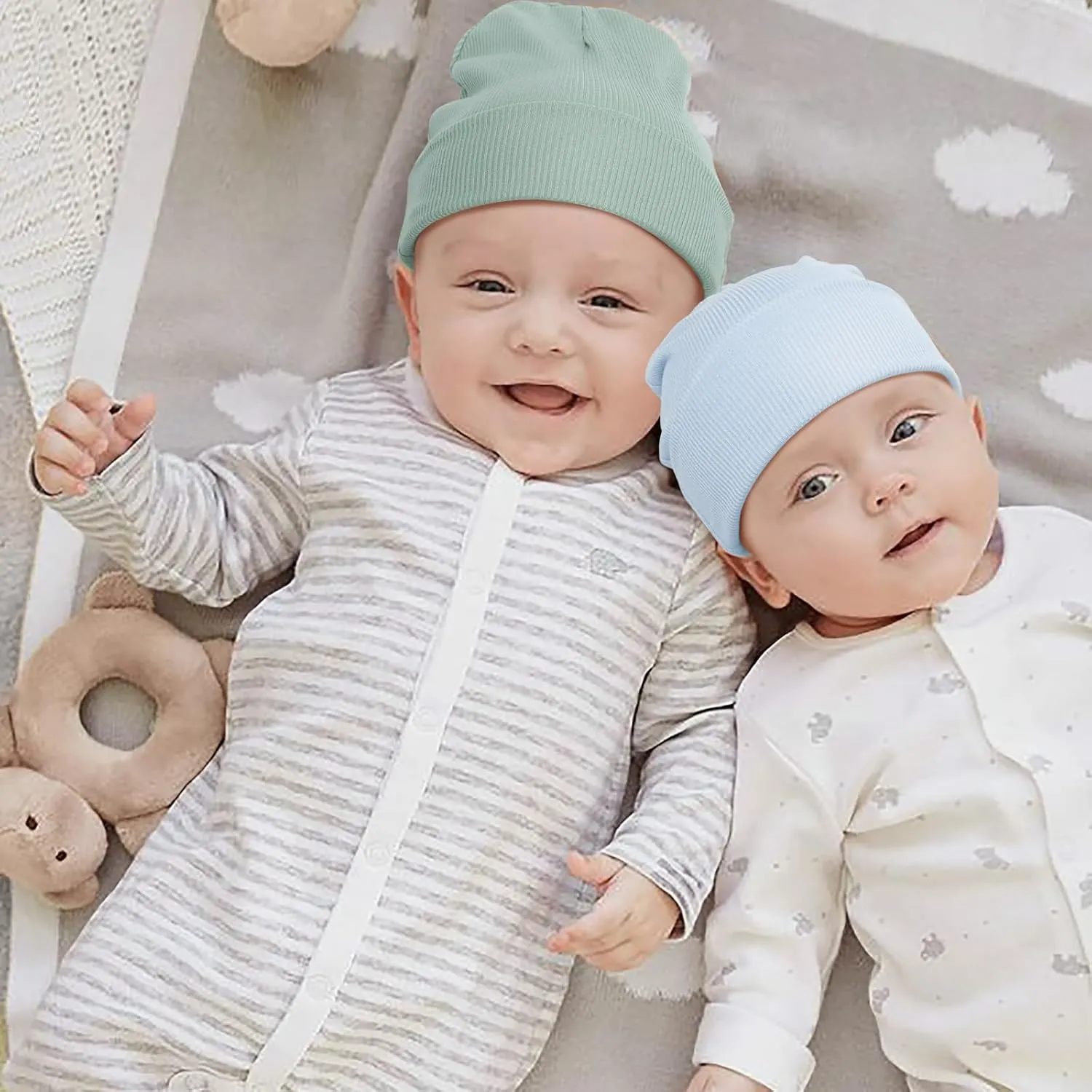 Baby Newborn Hats for Unisex Infant Toddler Soft Beanie Warm Cap Newborn Hospital Hats for Baby Boy Girl 0-24 Months