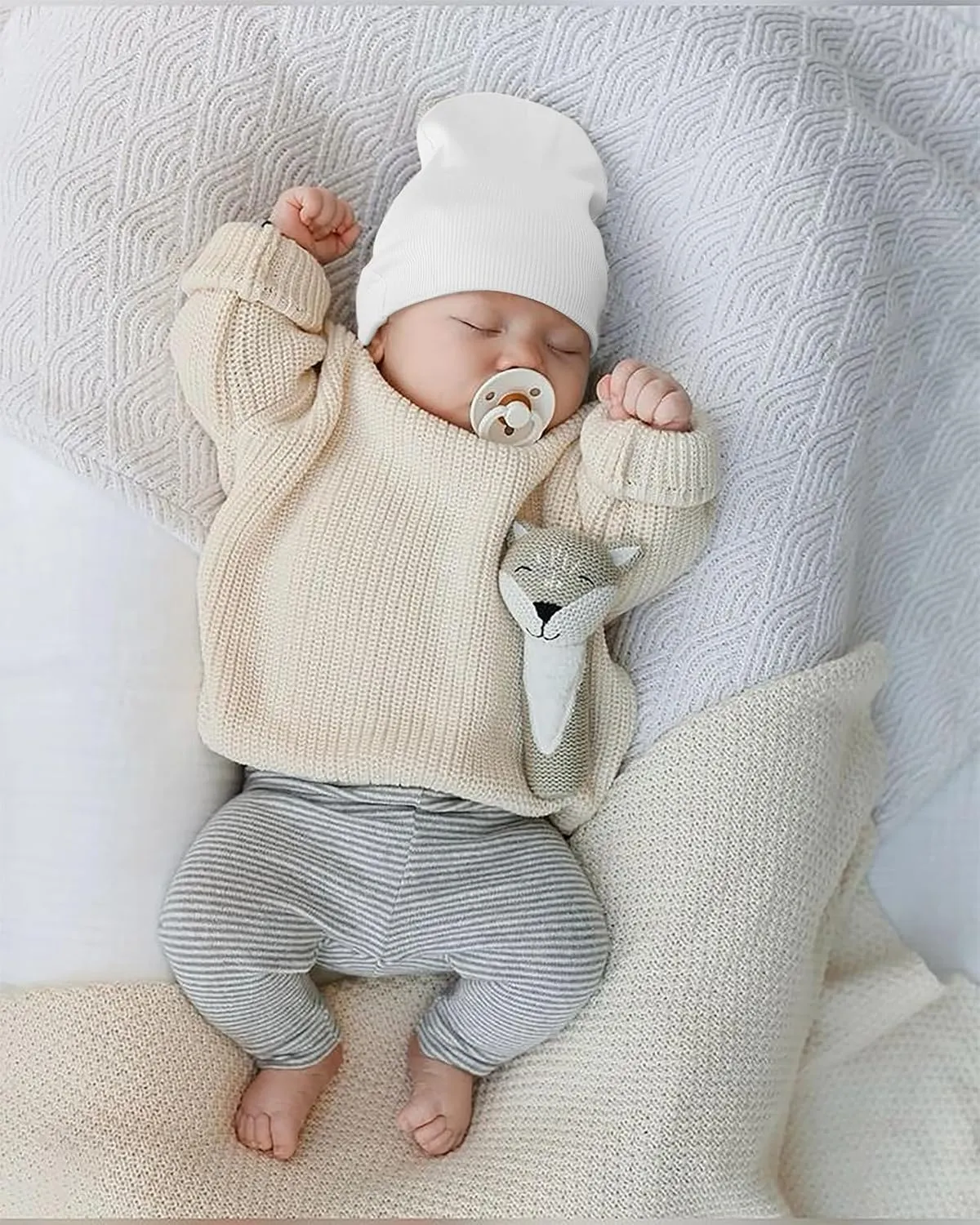 Baby Newborn Hats for Unisex Infant Toddler Soft Beanie Warm Cap Newborn Hospital Hats for Baby Boy Girl 0-24 Months