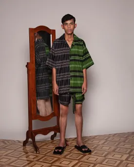 Baju Pantai Pelikat (Green Black)