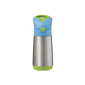b.box Insulated Straw Sipper Drink Water Bottle 350ml - Ocean Breeze Blue Green