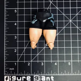 Black shorts with neon blue design (XL)