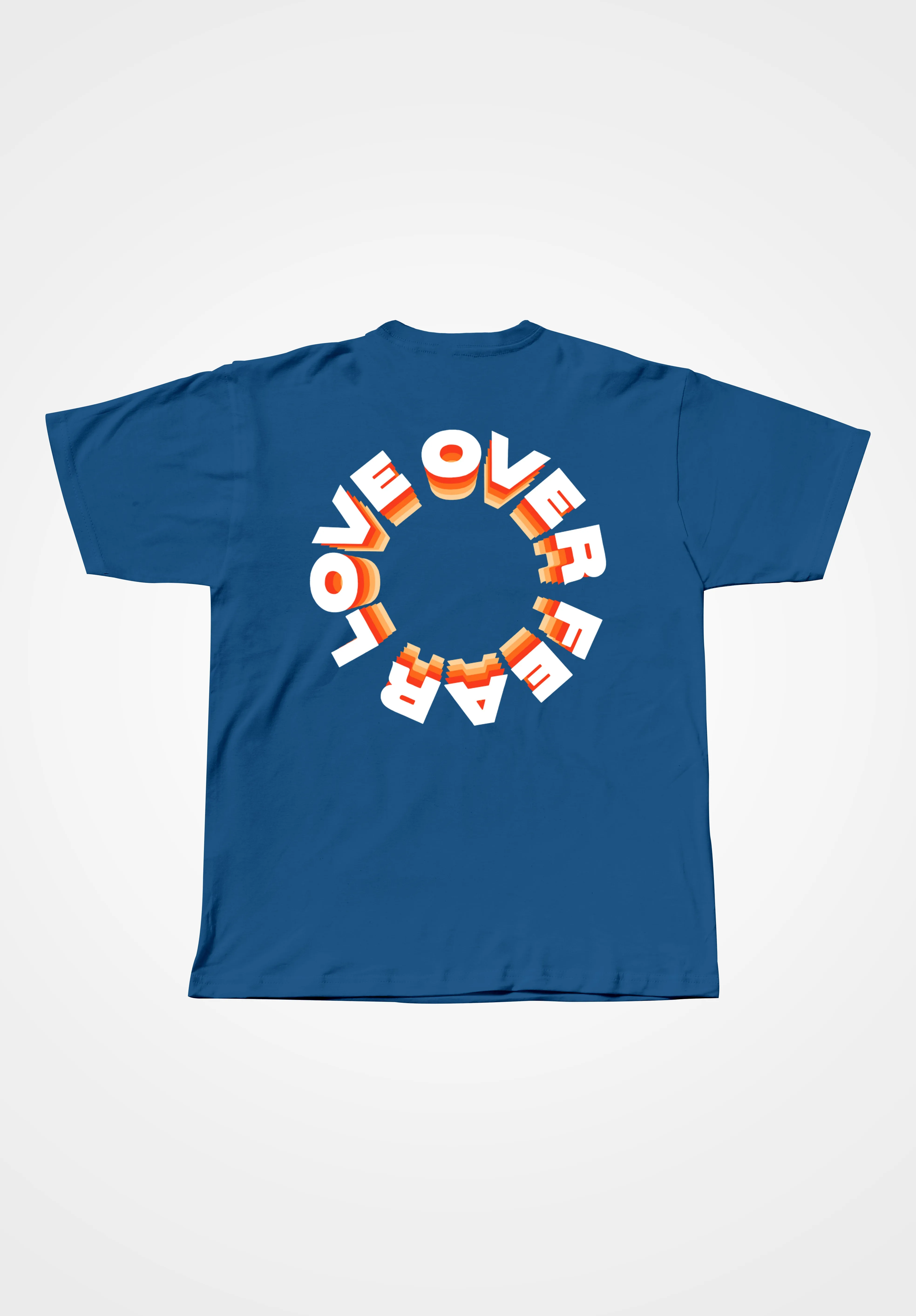 Blue Love Over Fear Circle Tee