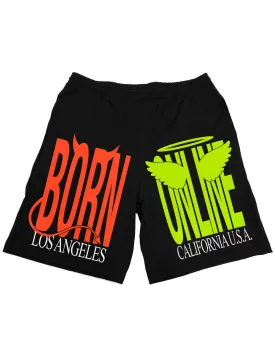 Born X Raised   Online Ceramics "Angel and Devil" - Mesh Shorts