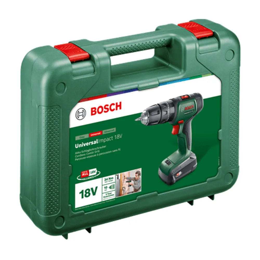 Bosch Green UniversalImpact Cordless Drill 18V with 1.5Ah Battery