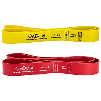 CanDo Intensity Loop, Set of 2: Yellow (X-Light), 15 - 25 lb and Red (Light), 25 - 40 lb