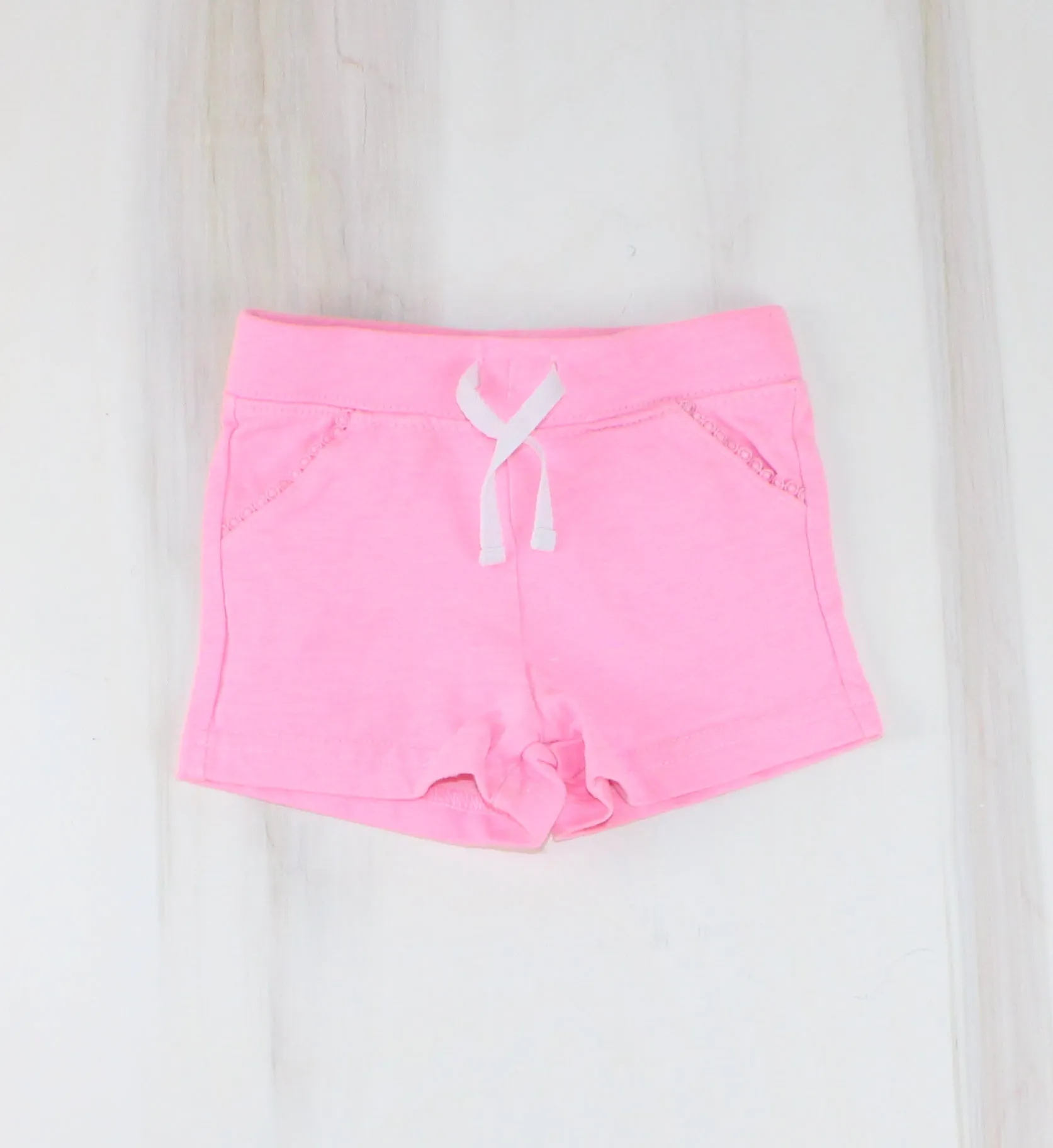 CARTERS NEON PINK COTTON SHORTS 12M EUC