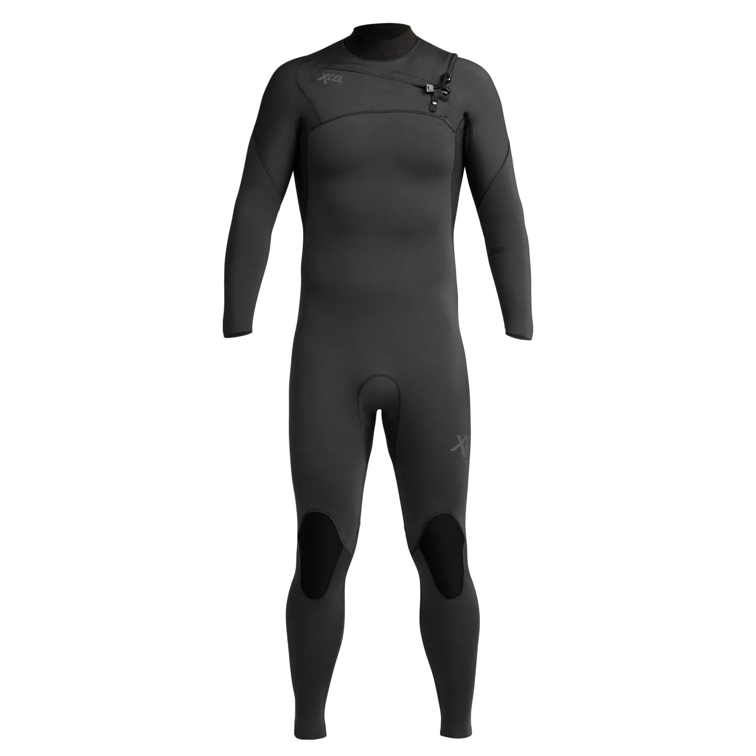 Comp 3/2mm Chest Zip - Black (2023)