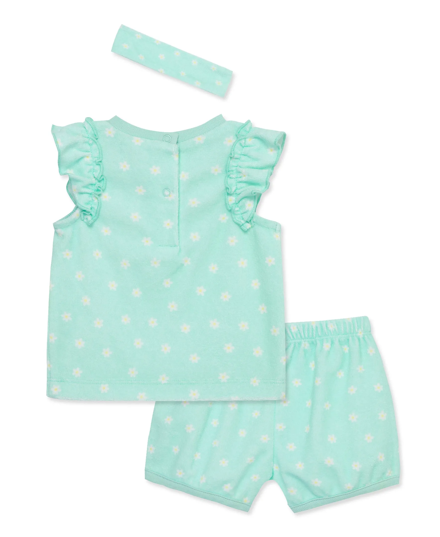 Daisies Terry Short Set & Headband