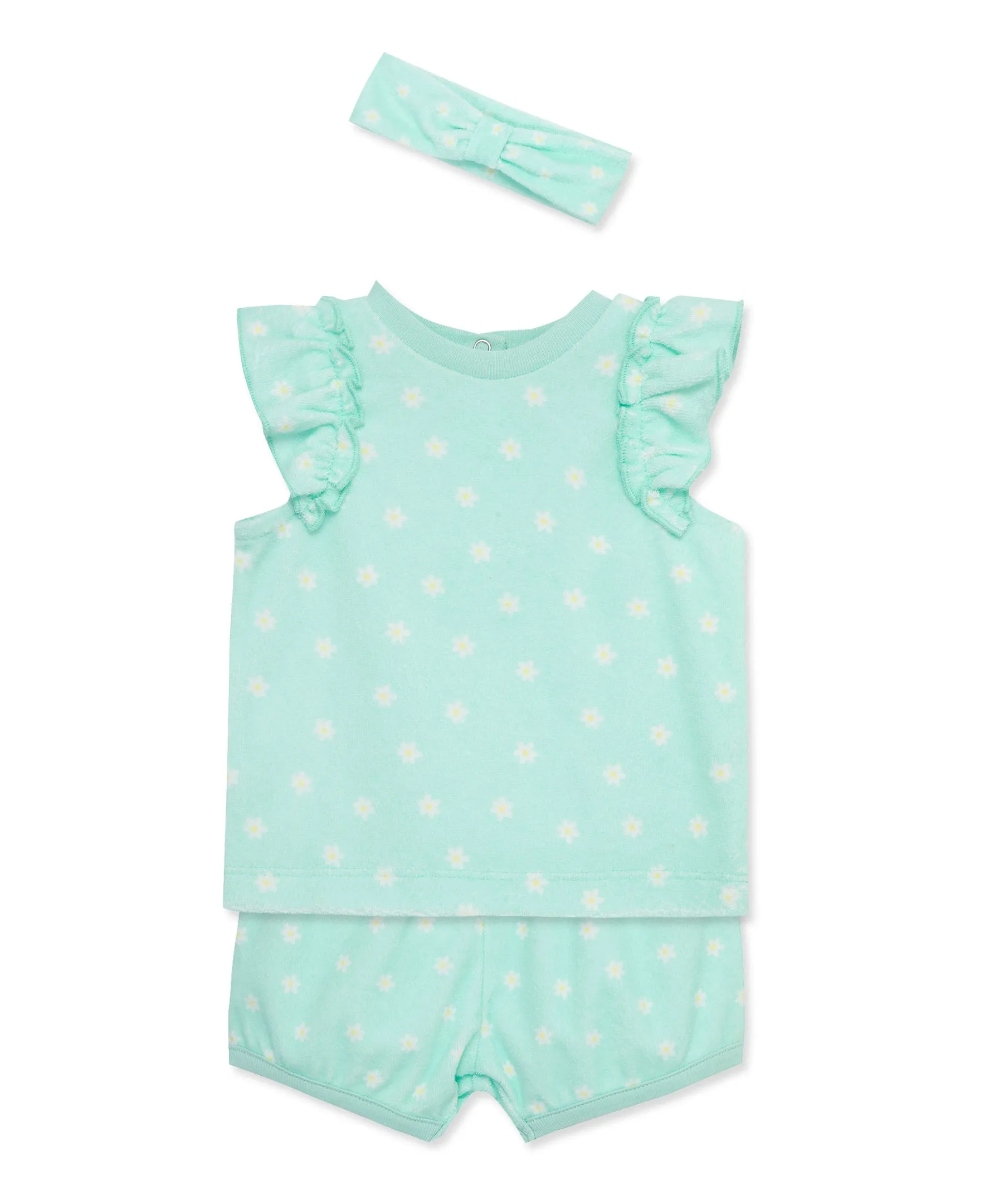 Daisies Terry Short Set & Headband