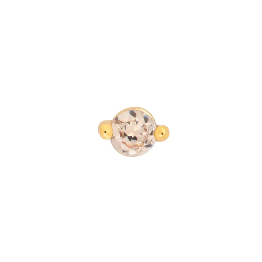 Diamante Gold Barbell Earring