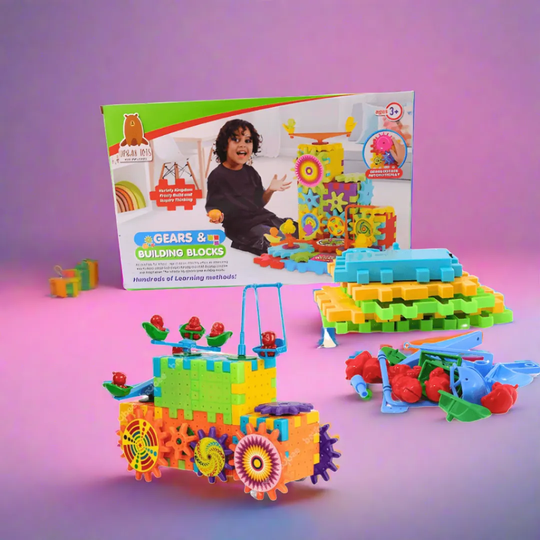 Educational Rotating Gear Building Block - 81 piece