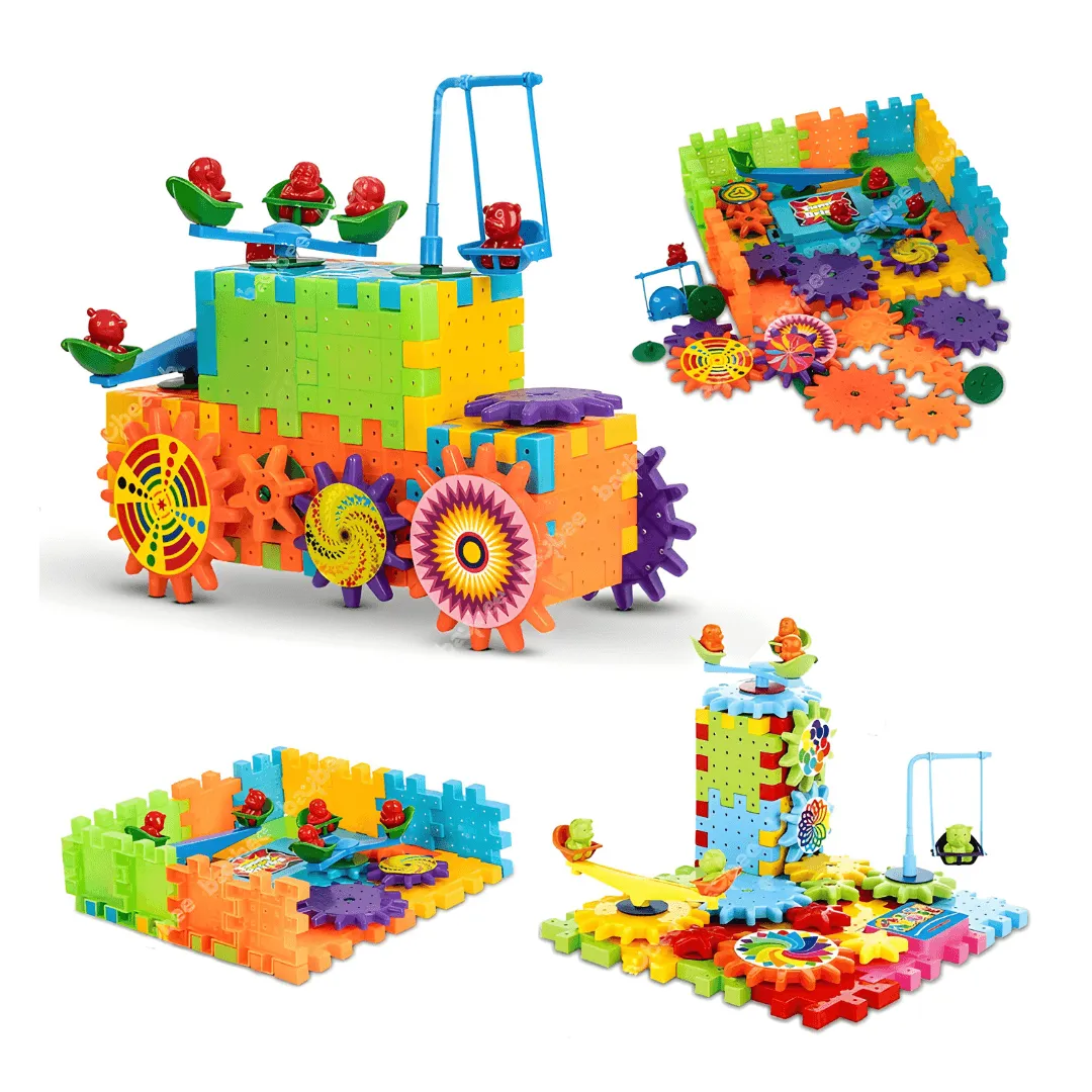 Educational Rotating Gear Building Block - 81 piece