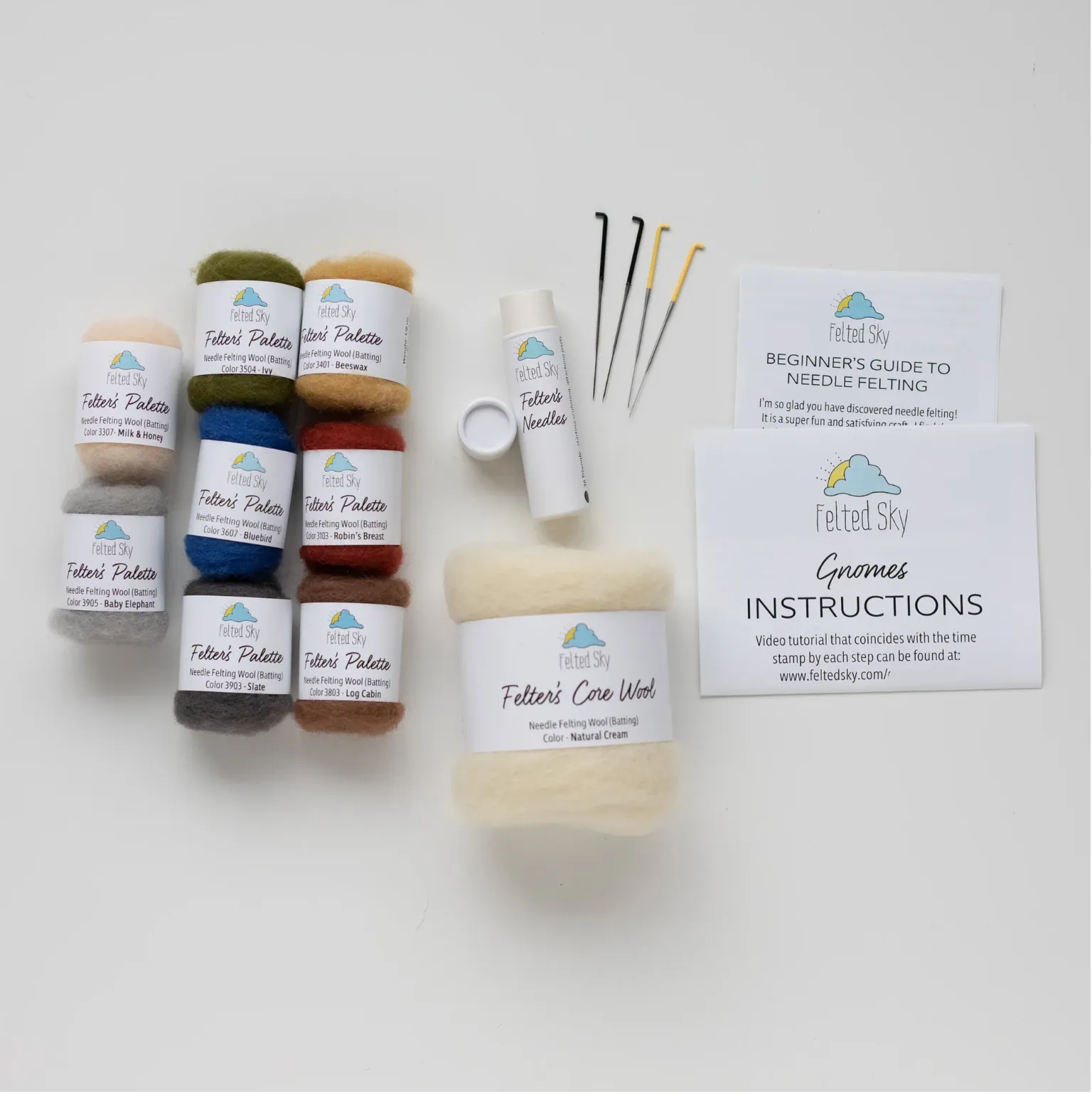 Felted Sky Needle Felting Kit : Gnomes