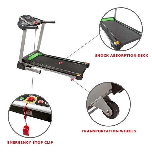 Fitness Avenue Treadmill with Incline and Bluetooth Speakers