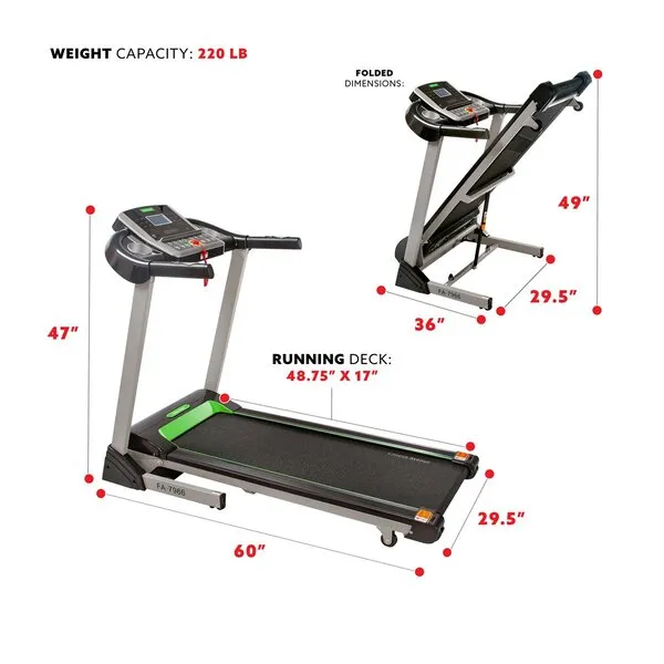 Fitness Avenue Treadmill with Incline and Bluetooth Speakers
