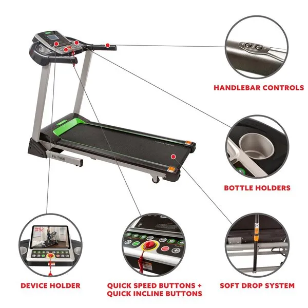 Fitness Avenue Treadmill with Incline and Bluetooth Speakers