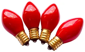 Hometown Holidays 16240 Light Bulb, 5 W, Candelabra Lamp Base, Incandescent Lamp, Ceramic Red Light :PK 4: QUANTITY: 25