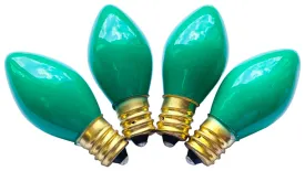 Hometown Holidays 16260 Light Bulb, 5 W, Candelabra Lamp Base, Incandescent Lamp, Ceramic Green Light :PK 4: QUANTITY: 25