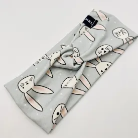 Knot Headband  (Light Blue Bunny)