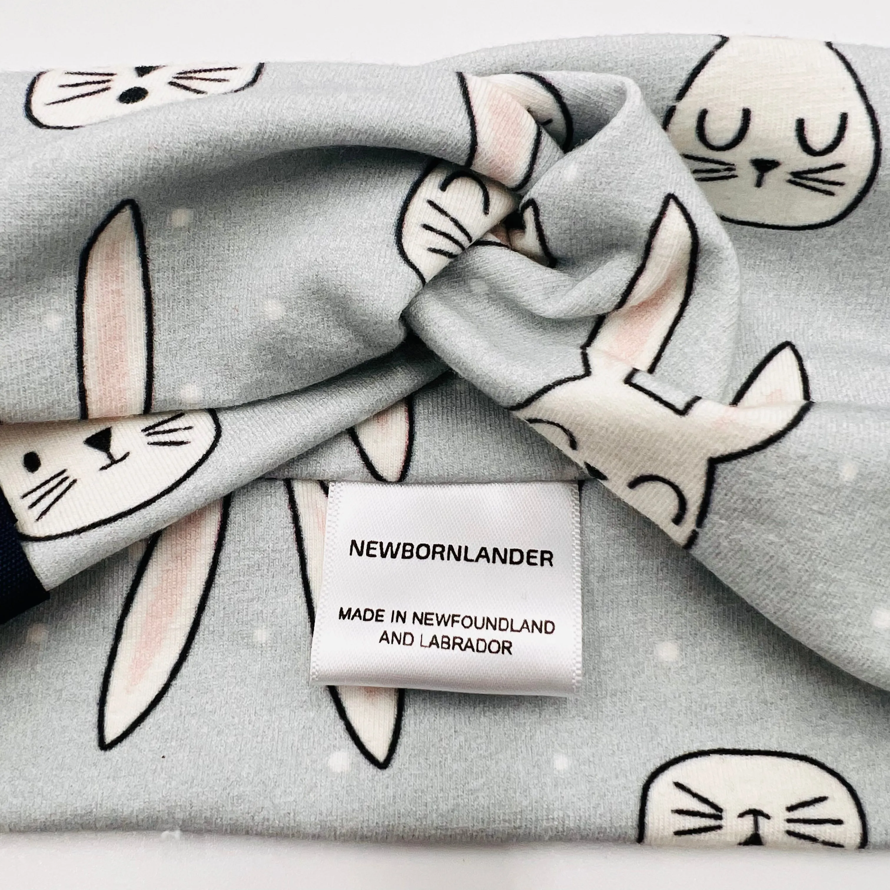Knot Headband  (Light Blue Bunny)