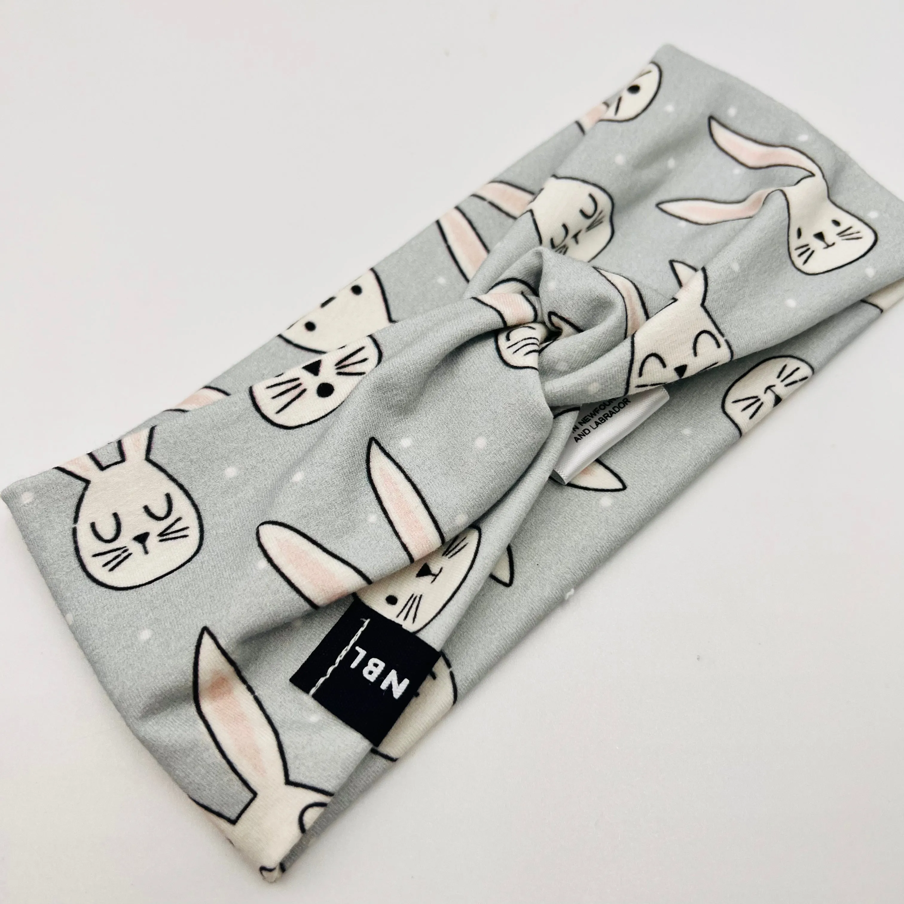 Knot Headband  (Light Blue Bunny)