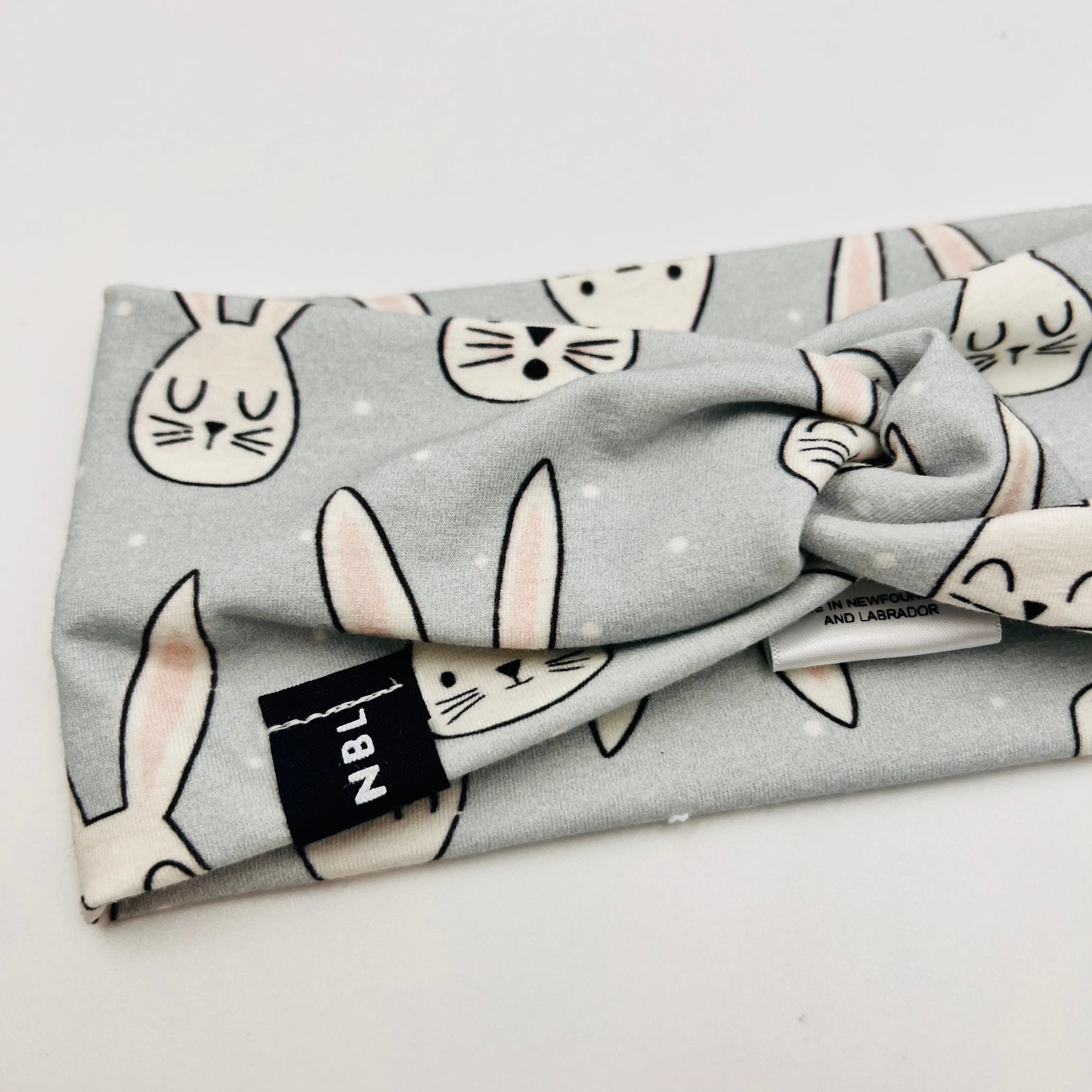 Knot Headband  (Light Blue Bunny)
