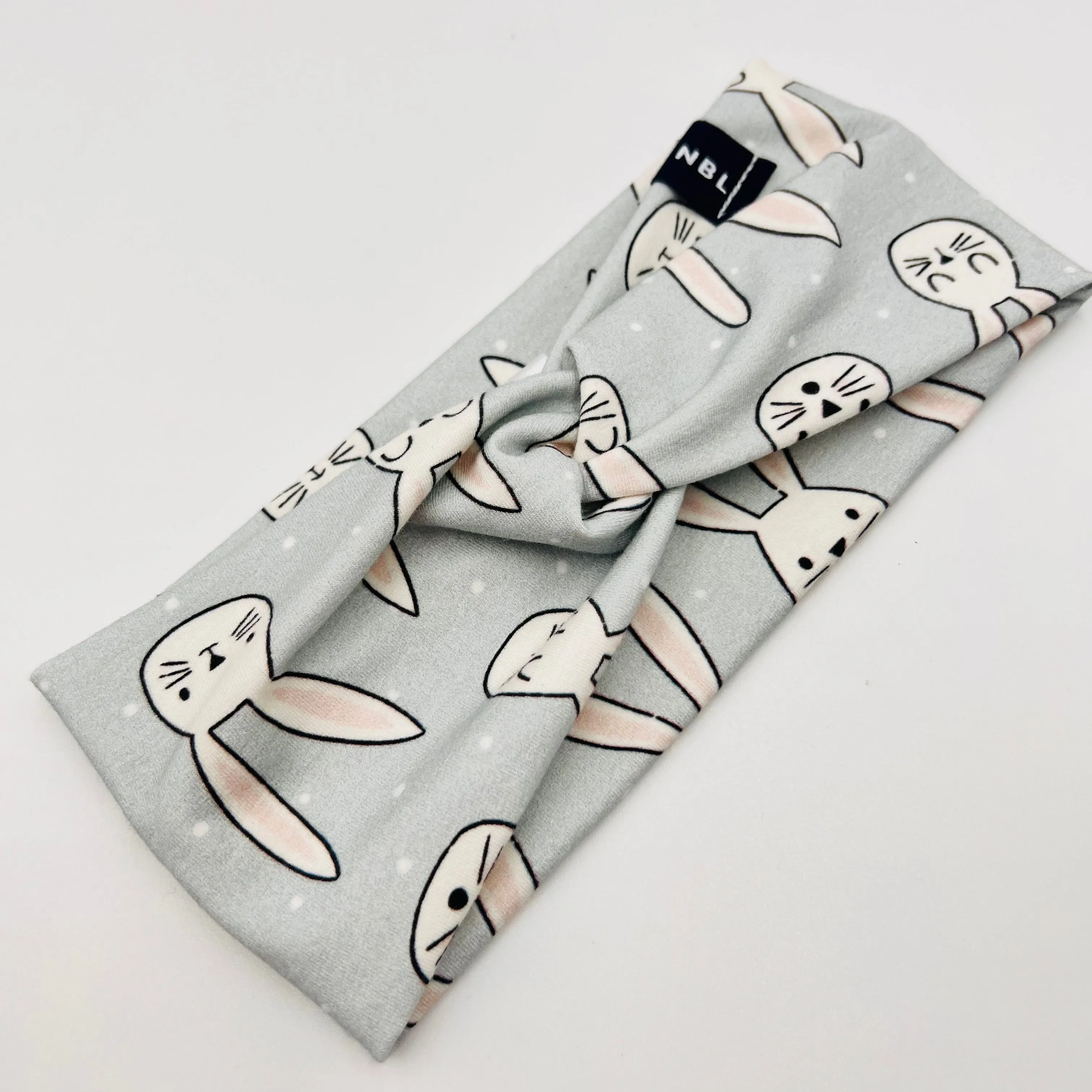 Knot Headband  (Light Blue Bunny)