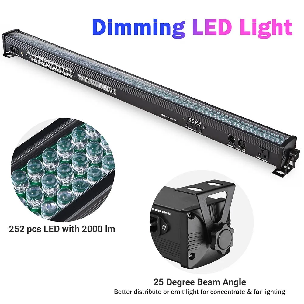 LED Wall Washer Light 40in 30W RGB 6-Channel