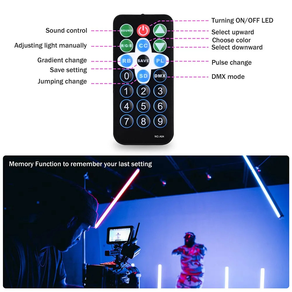 LED Wall Washer Light 40in 30W RGB 6-Channel