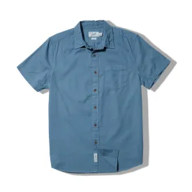 Lorenzo Dobby Short Sleeve Shirt - Blue Stone