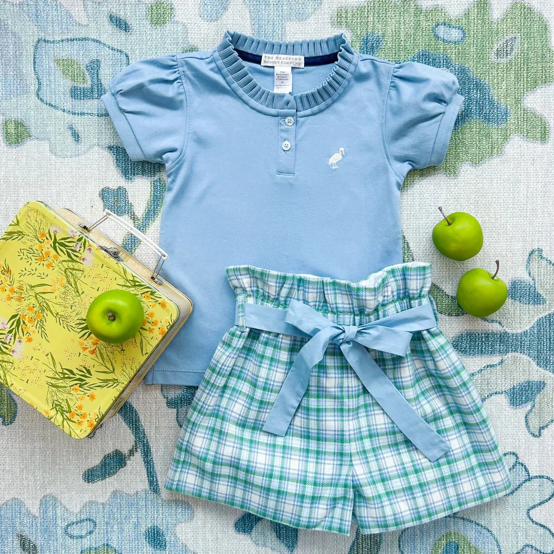 Maddie BeaBag Shorts-Woven Yarn, Eastpoint Plaid/Barrington Blue