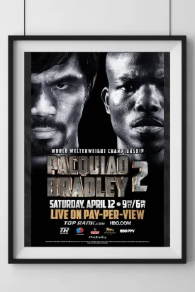 Manny Pacquiao vs. Timothy Bradley II Official Event Poster (27x40)