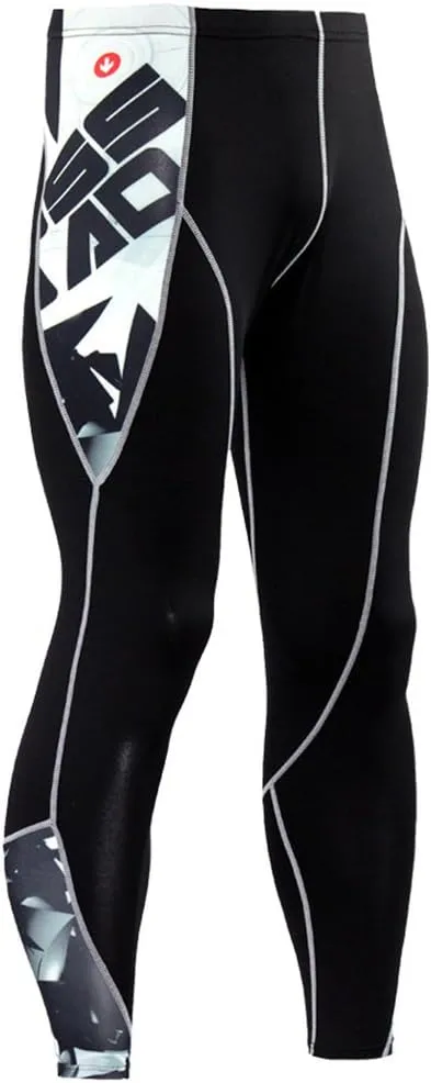 Men's Running Long Sleeve Compression Shirts and Pants Sets Gym Workout Quick Dry Tight Shirts Sportswear Suits